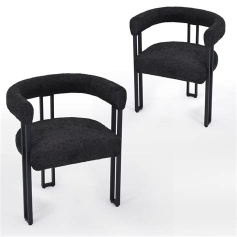 mahjabi fabric upholstered metal armchair|Mahjabi Fabric Upholstered Metal Armchair (Set of 2).